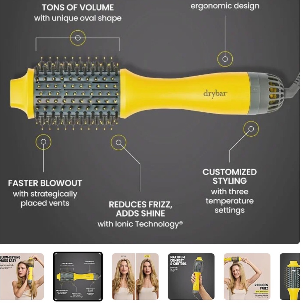 Drybar Double shot Bright Yellow Styling Brush